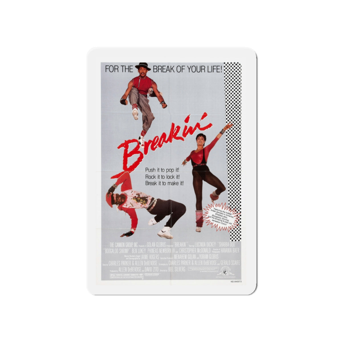 BREAKIN' 1984 Movie Poster - Die-Cut Magnet-4" x 4"-The Sticker Space