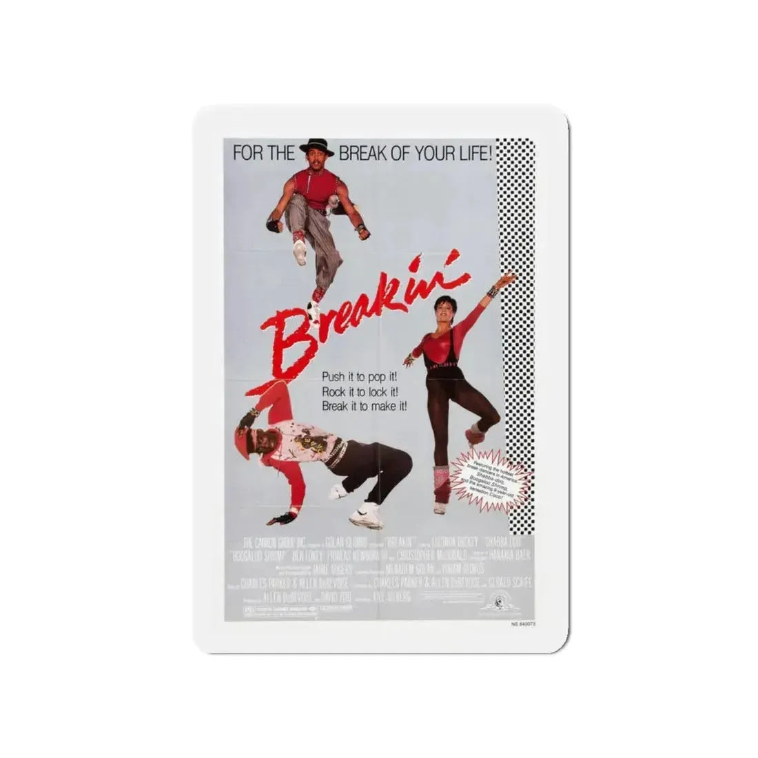 BREAKIN' 1984 Movie Poster - Refrigerator Magnet 4 Inch - The Sticker Space