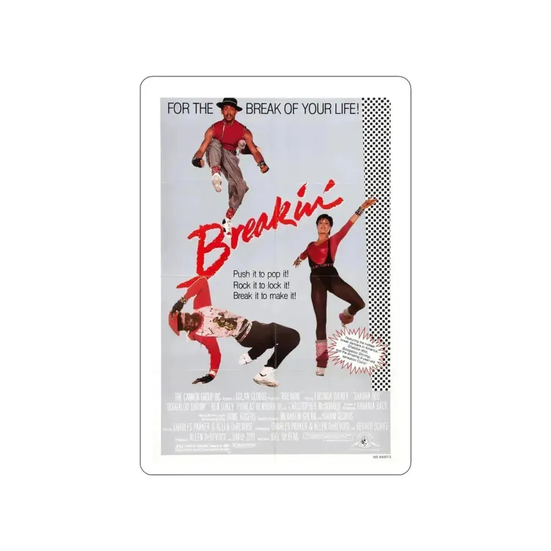BREAKIN' 1984 Movie Poster STICKER Vinyl Die-Cut Decal 3 Inch - The Sticker Space