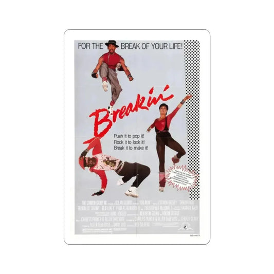 BREAKIN' 1984 Movie Poster - STICKER Vinyl Kiss-Cut Decal 2 Inch White - The Sticker Space