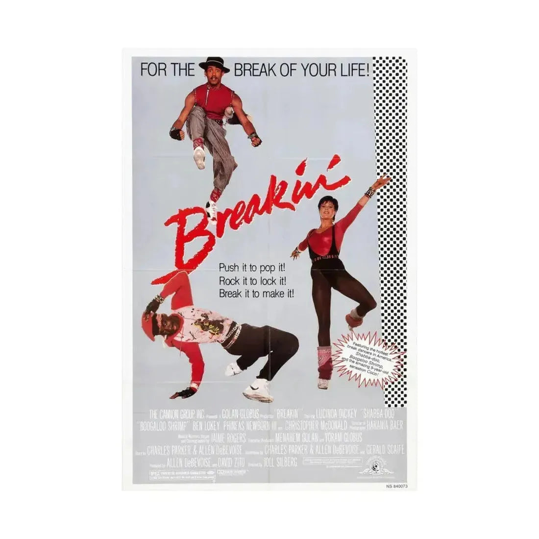 BREAKIN' 1984 - Paper Movie Poster - The Sticker Space