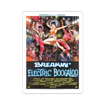 BREAKIN' 2 ELECTRIC BOOGALOO 1984 Movie Poster - STICKER Vinyl Kiss-Cut Decal 2 Inch White - The Sticker Space