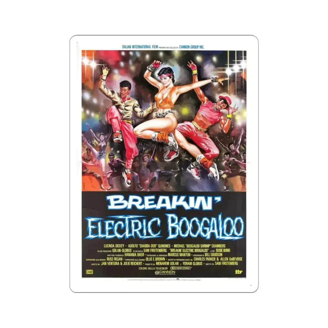 BREAKIN' 2 ELECTRIC BOOGALOO 1984 Movie Poster - STICKER Vinyl Kiss-Cut Decal 3 Inch White - The Sticker Space