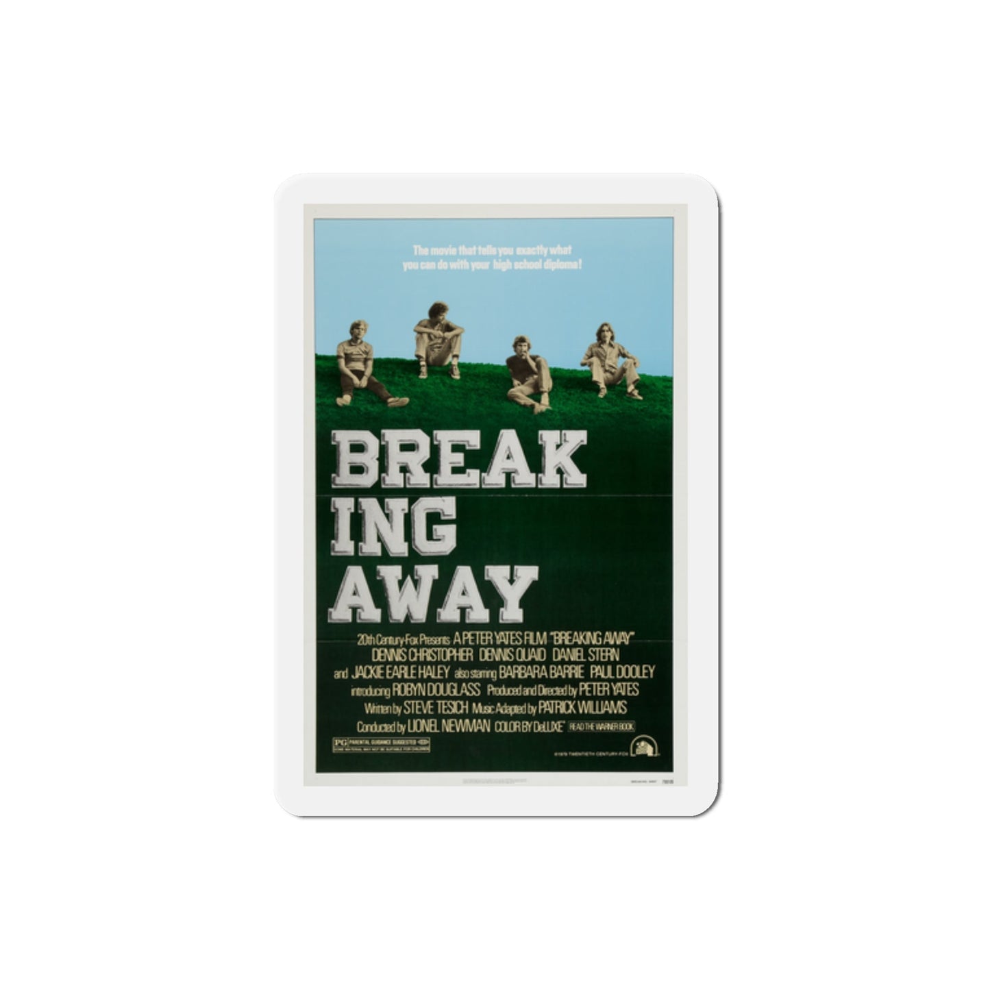 Breaking Away 1979 Movie Poster Die-Cut Magnet-2 Inch-The Sticker Space