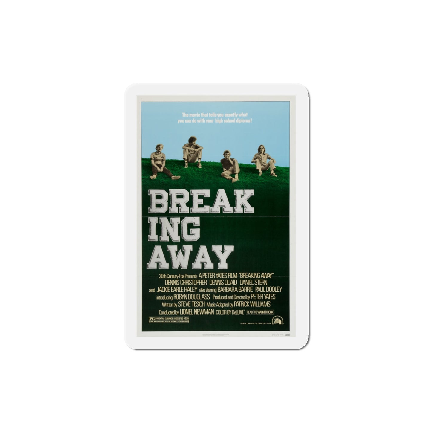 Breaking Away 1979 Movie Poster Die-Cut Magnet-3 Inch-The Sticker Space