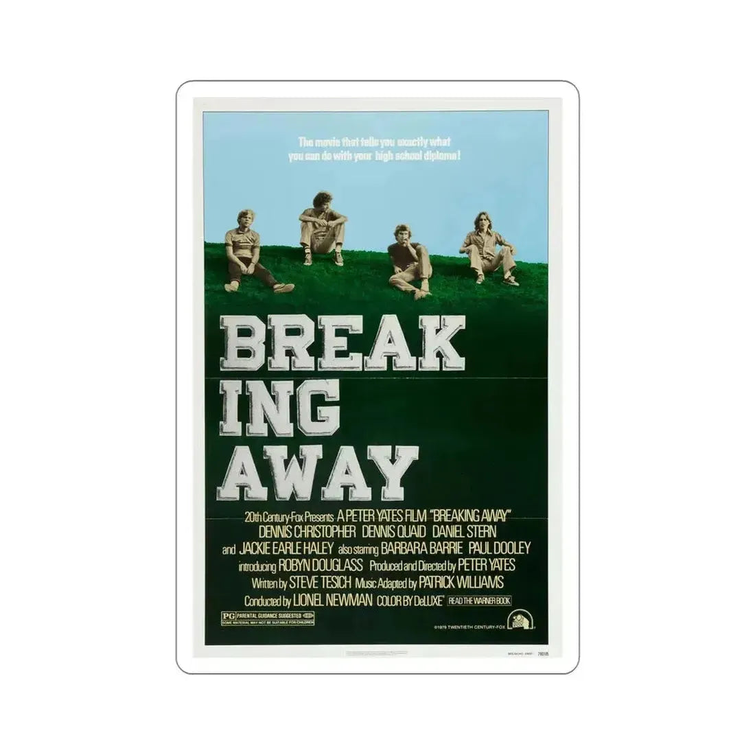 Breaking Away 1979 Movie Poster STICKER Vinyl Die-Cut Decal 6 Inch - The Sticker Space