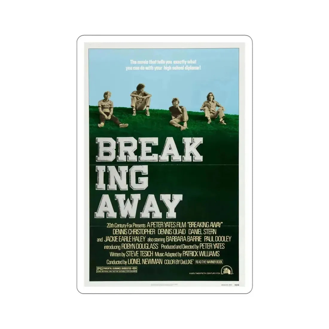 Breaking Away 1979 Movie Poster STICKER Vinyl Die-Cut Decal - The Sticker Space
