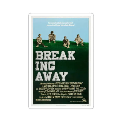 Breaking Away 1979 Movie Poster - STICKER Vinyl Kiss-Cut Decal 3 Inch White - The Sticker Space