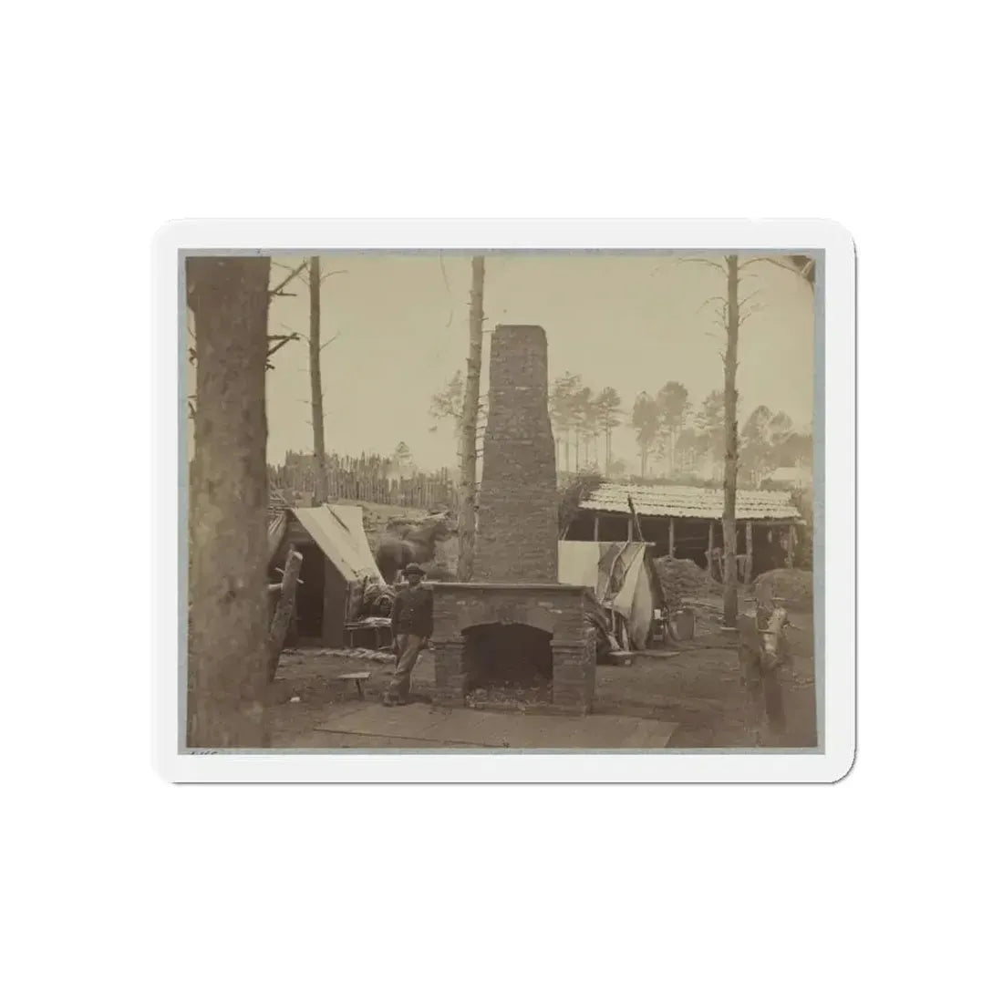 Breaking Camp, Brandy Station, Va. (U.S. Civil War) Refrigerator Magnet 3 Inch Die-Cut - The Sticker Space