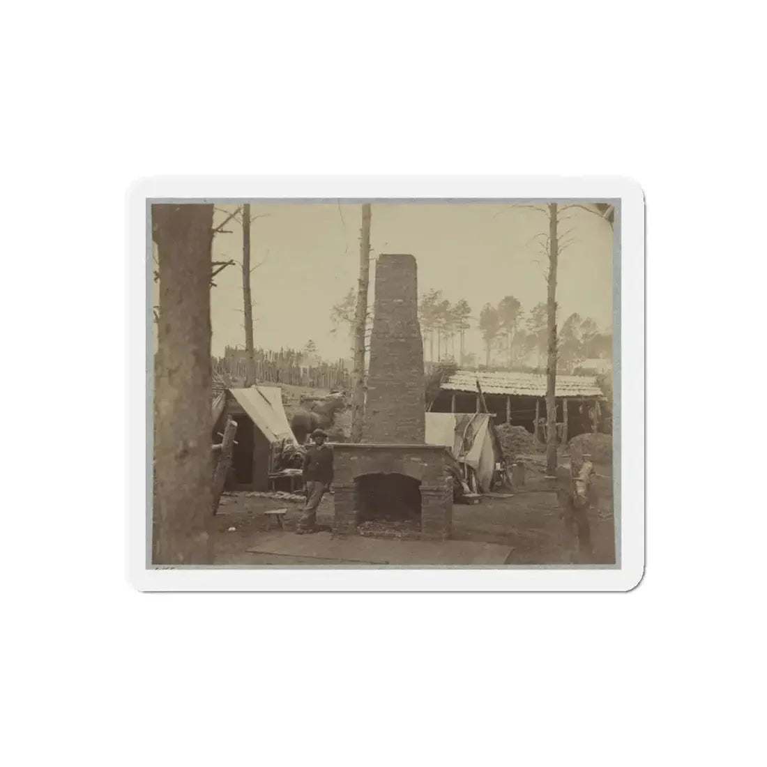 Breaking Camp, Brandy Station, Va. (U.S. Civil War) Refrigerator Magnet 5 Inch Die-Cut - The Sticker Space