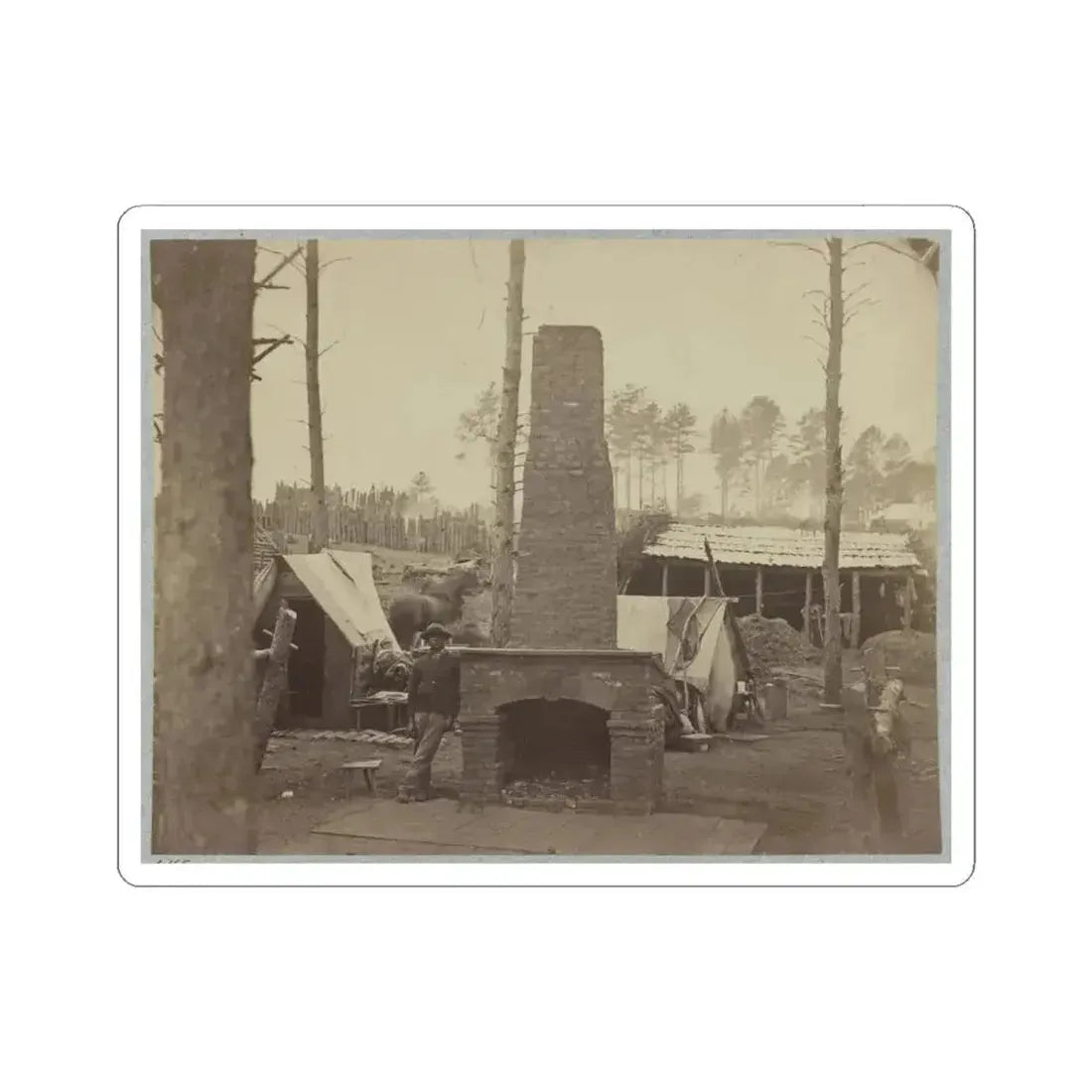 Breaking Camp, Brandy Station, Va. (U.S. Civil War) STICKER Vinyl Kiss-Cut Decal 4 Inch White - The Sticker Space