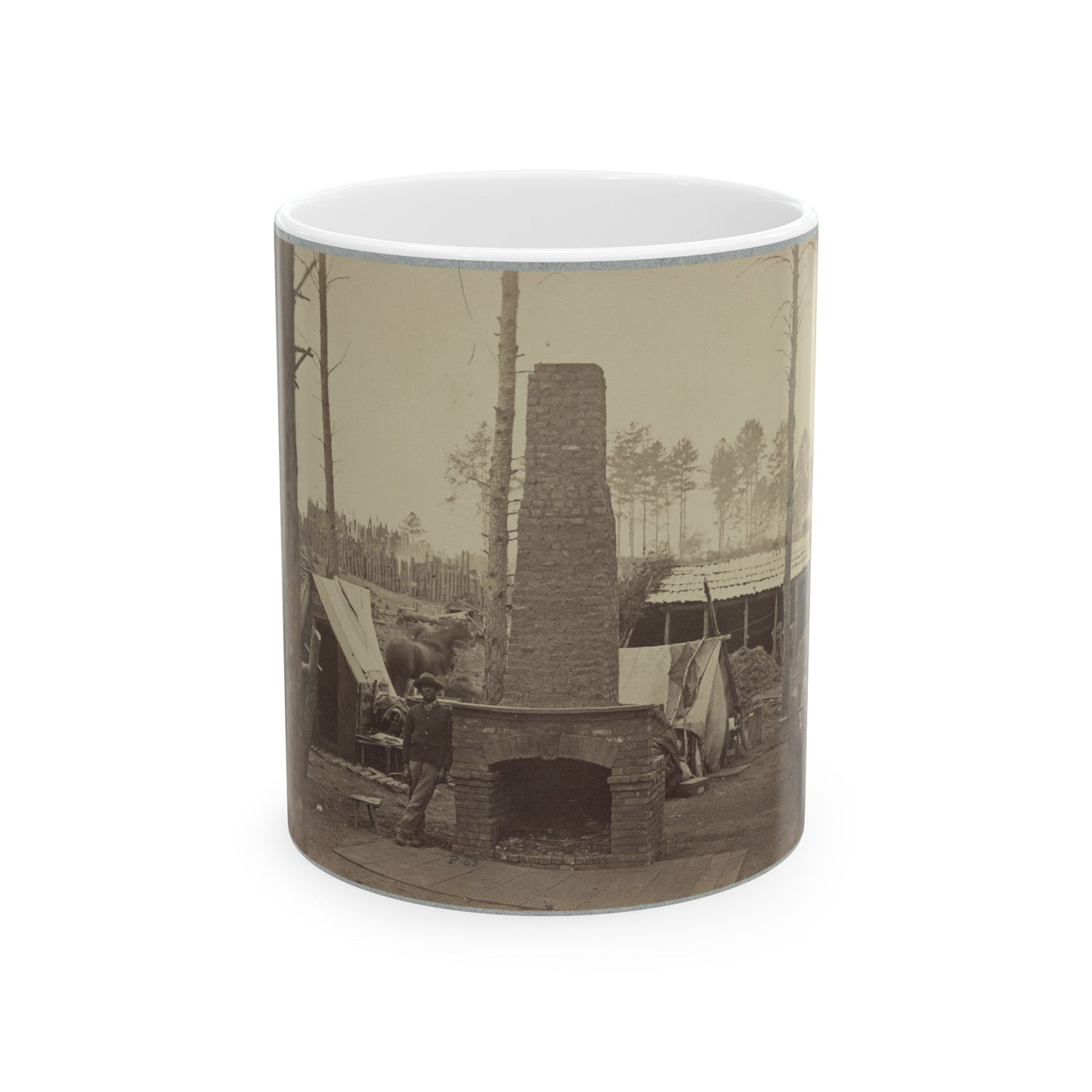 Breaking Camp, Brandy Station, Va. (U.S. Civil War) White Coffee Mug-11oz-The Sticker Space