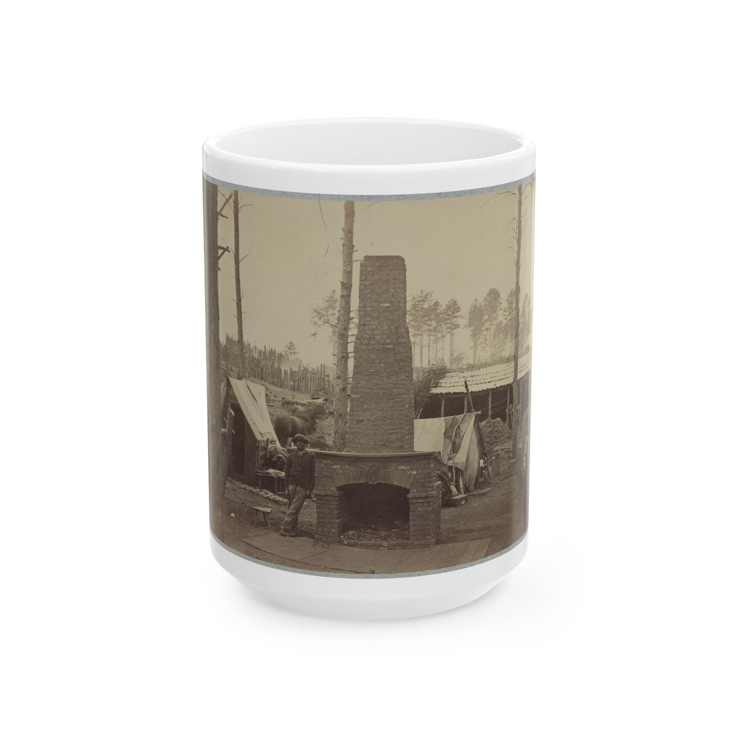 Breaking Camp, Brandy Station, Va. (U.S. Civil War) White Coffee Mug-15oz-The Sticker Space