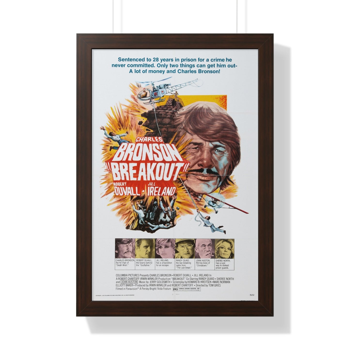 BREAKOUT 1975 - Framed Movie Poster-16″ x 24″-The Sticker Space