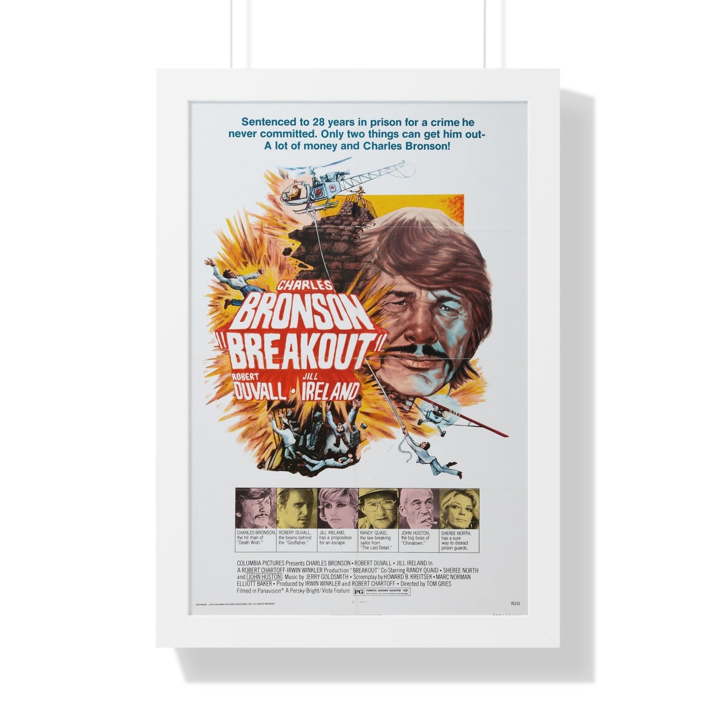 BREAKOUT 1975 - Framed Movie Poster-16″ x 24″-The Sticker Space