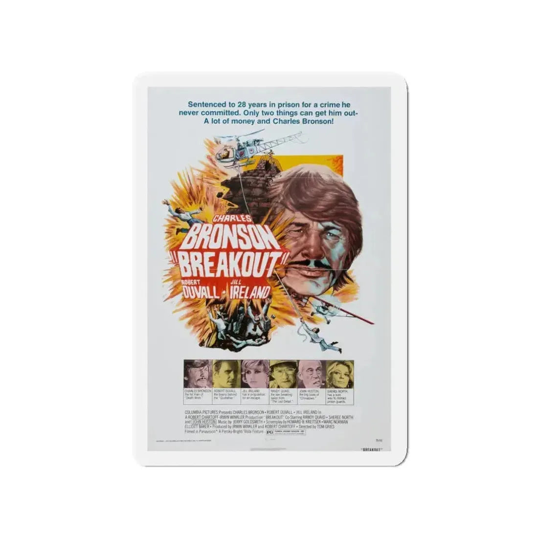 BREAKOUT 1975 Movie Poster - Refrigerator Magnet 3 Inch - The Sticker Space