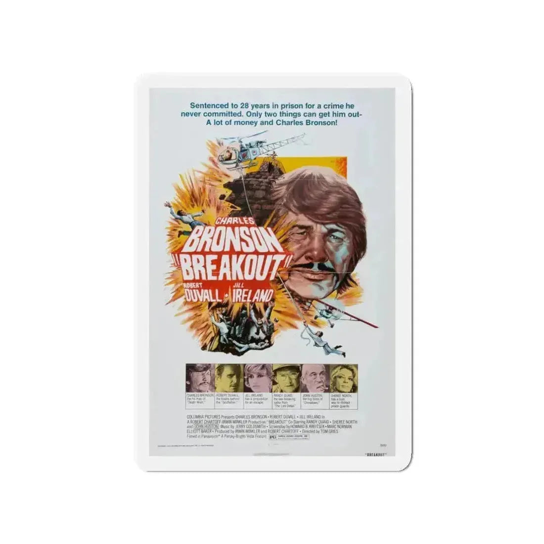 BREAKOUT 1975 Movie Poster - Refrigerator Magnet - The Sticker Space