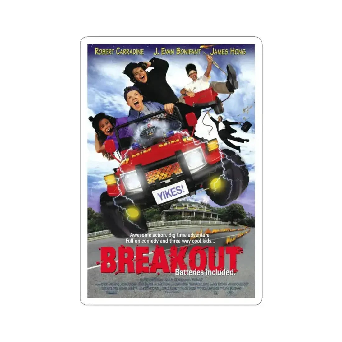 Breakout 1998 Movie Poster - STICKER Vinyl Kiss-Cut Decal 6 Inch White - The Sticker Space