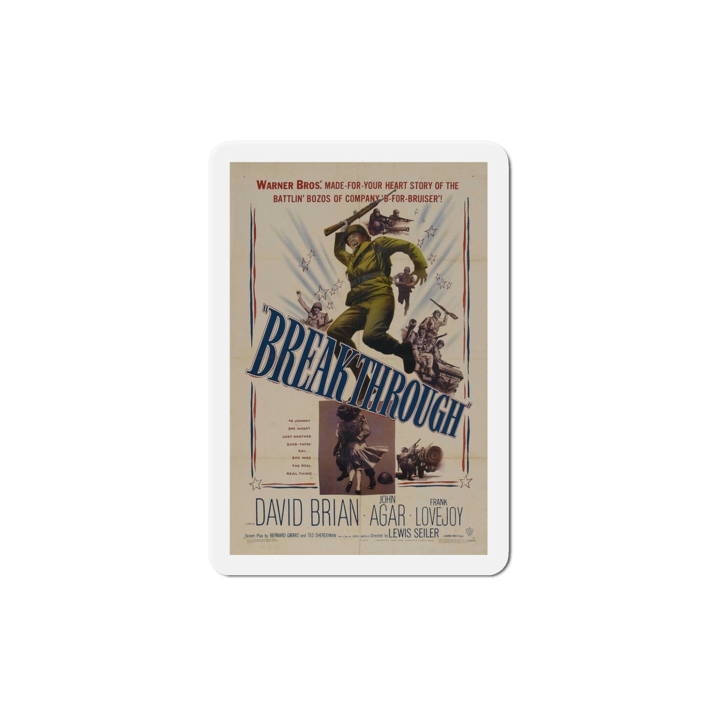 Breakthrough 1950 Movie Poster Die-Cut Magnet-5 Inch-The Sticker Space