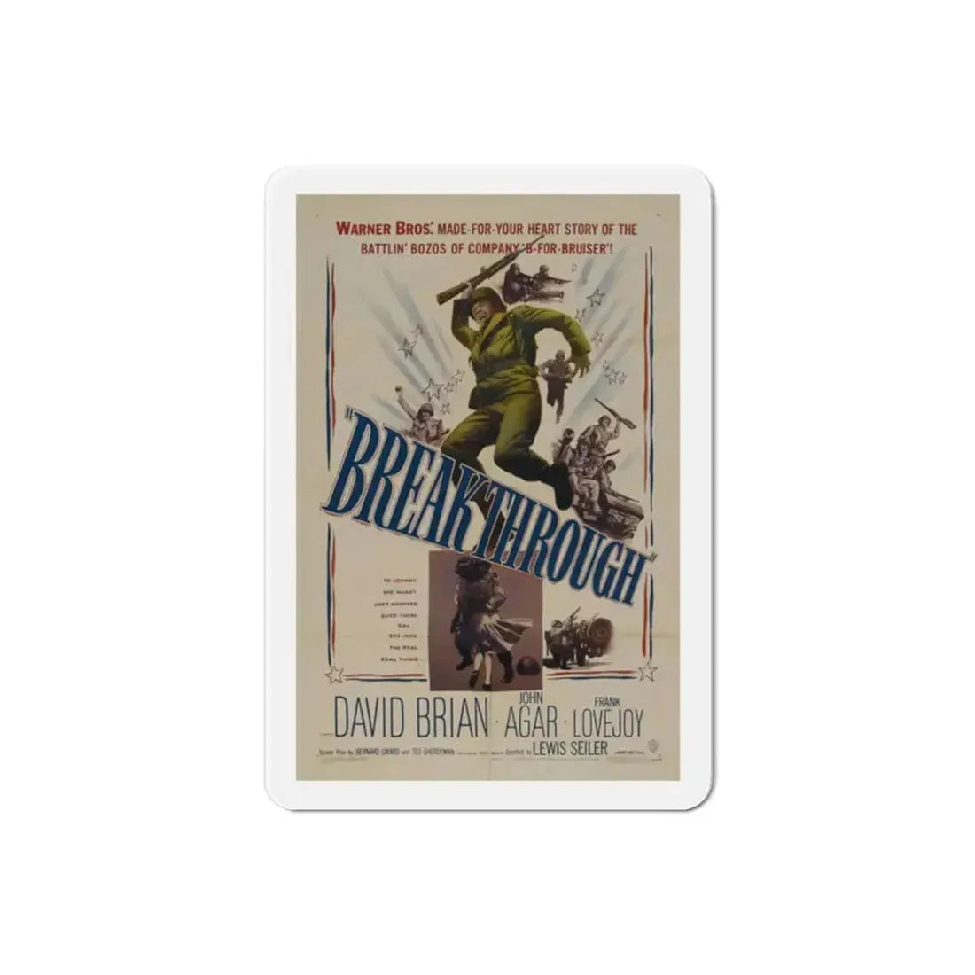 Breakthrough 1950 Movie Poster Refrigerator Magnet - The Sticker Space