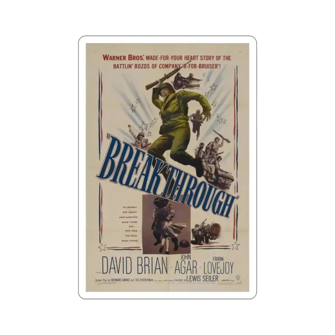 Breakthrough 1950 Movie Poster STICKER Vinyl Die-Cut Decal 2 Inch - The Sticker Space