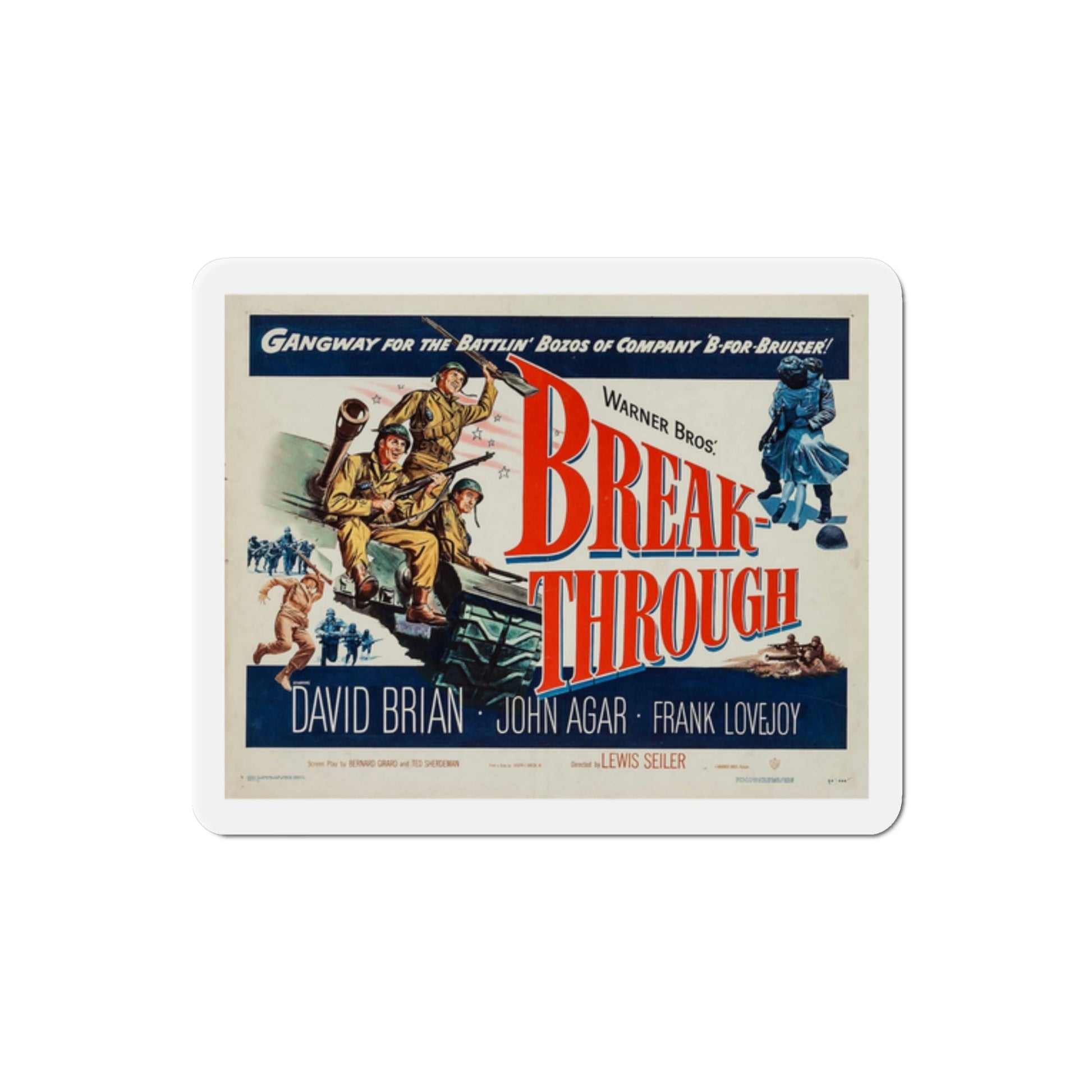 Breakthrough 1950 v2 Movie Poster Die-Cut Magnet-2 Inch-The Sticker Space