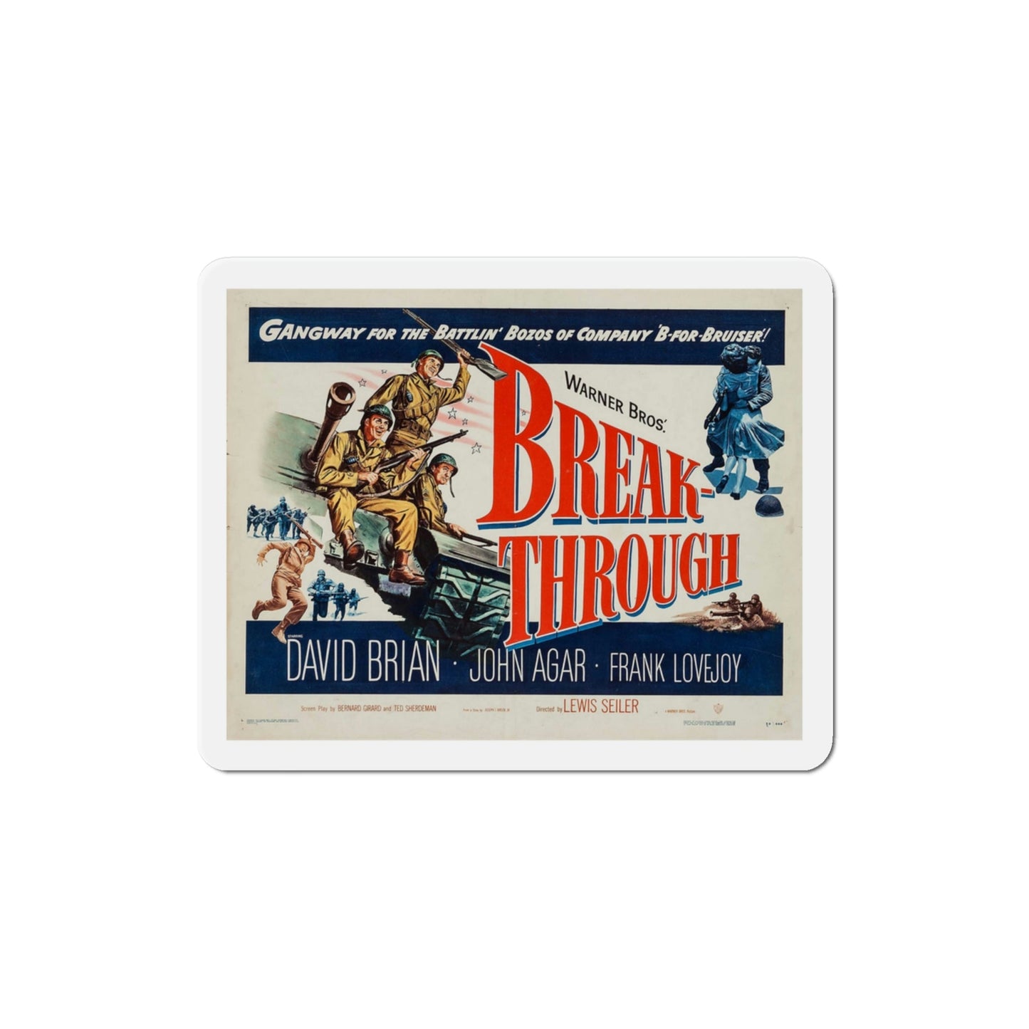 Breakthrough 1950 v2 Movie Poster Die-Cut Magnet-3 Inch-The Sticker Space