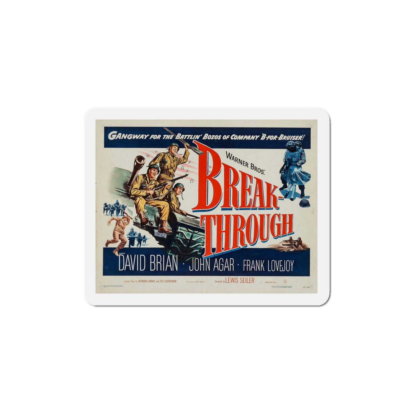 Breakthrough 1950 v2 Movie Poster Die-Cut Magnet-5 Inch-The Sticker Space