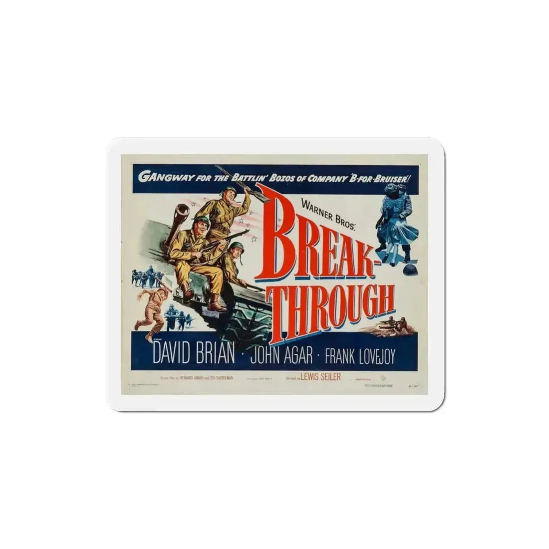 Breakthrough 1950 v2 Movie Poster Refrigerator Magnet 3 Inch - The Sticker Space