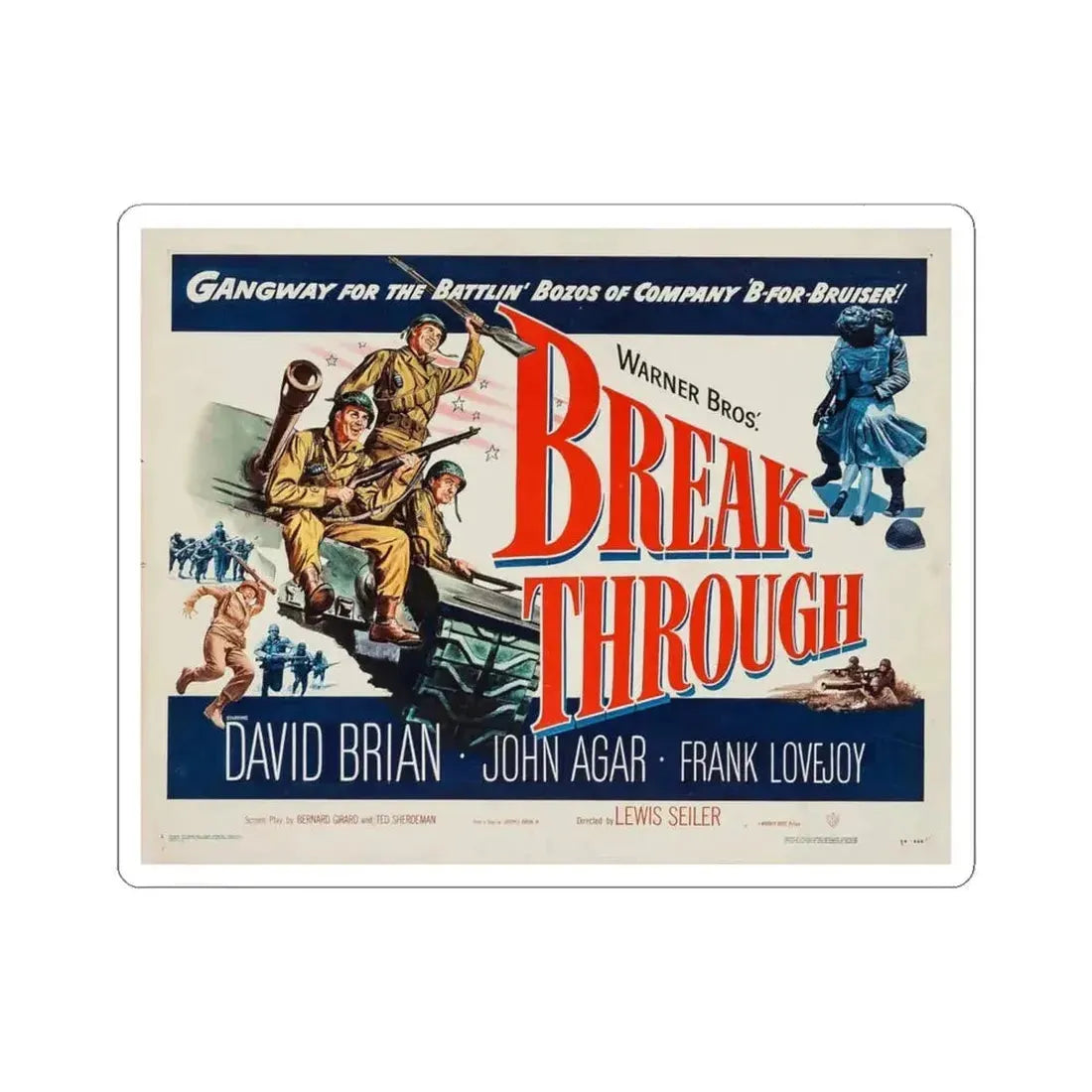 Breakthrough 1950 v2 Movie Poster - STICKER Vinyl Kiss-Cut Decal 6 Inch White - The Sticker Space
