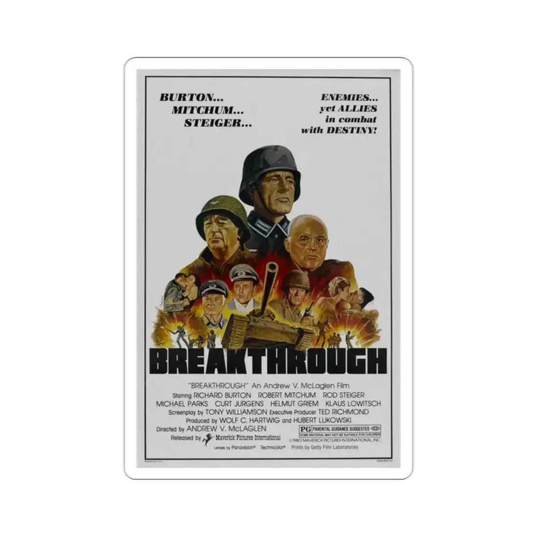 Breakthrough 1981 Movie Poster STICKER Vinyl Die-Cut Decal 2 Inch - The Sticker Space