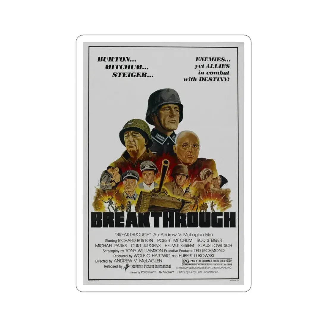 Breakthrough 1981 Movie Poster STICKER Vinyl Die-Cut Decal - The Sticker Space