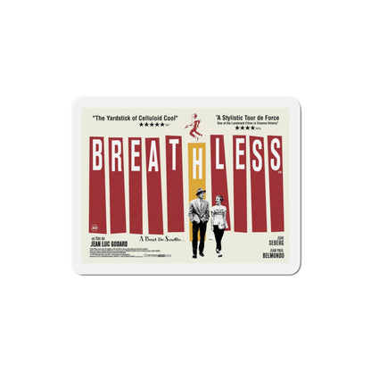 Breathless 1960 Movie Poster Die-Cut Magnet-3 Inch-The Sticker Space