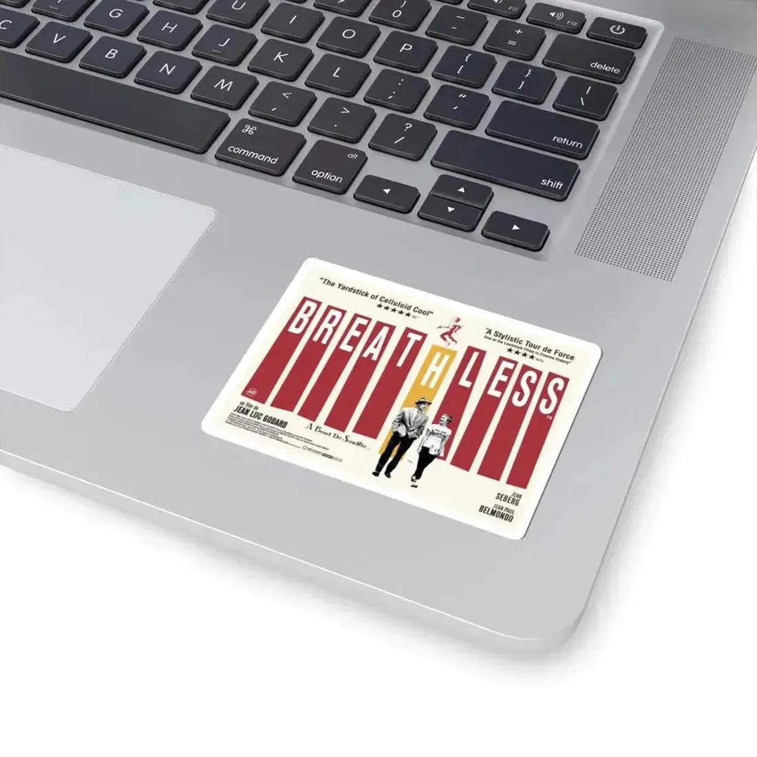 Breathless 1960 Movie Poster - STICKER Vinyl Kiss-Cut Decal - The Sticker Space