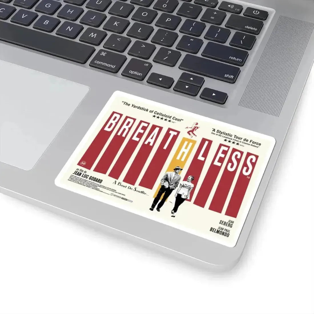 Breathless 1960 Movie Poster - STICKER Vinyl Kiss-Cut Decal - The Sticker Space