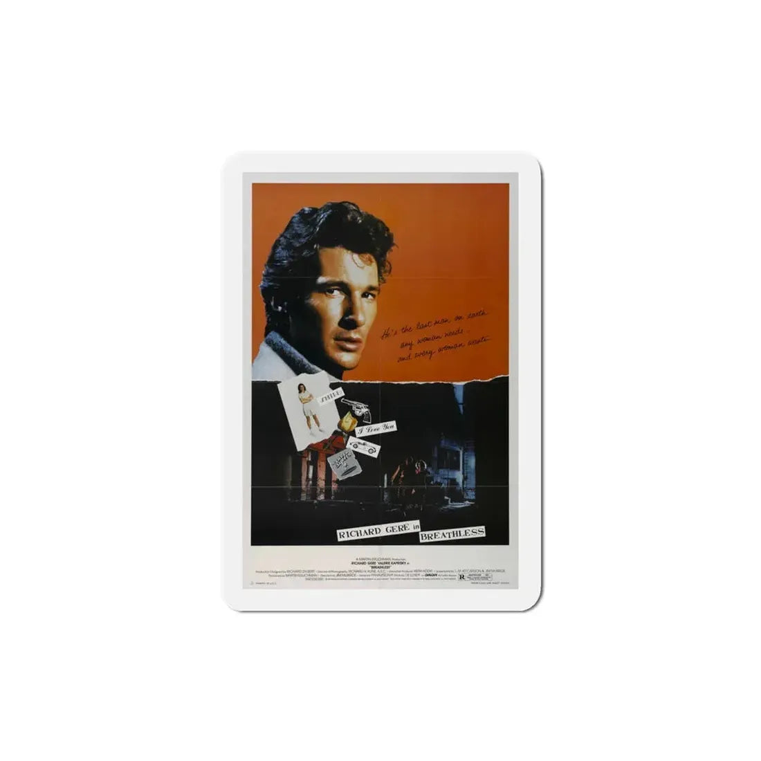 Breathless 1983 Movie Poster Refrigerator Magnet 4 Inch - The Sticker Space