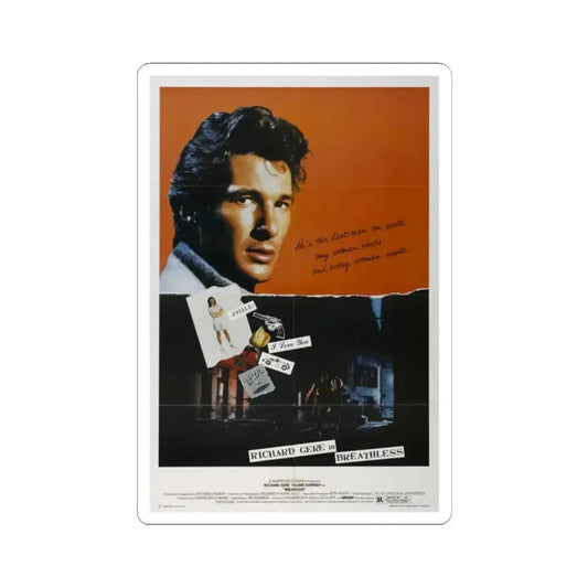 Breathless 1983 Movie Poster - STICKER Vinyl Kiss-Cut Decal 2 Inch White - The Sticker Space