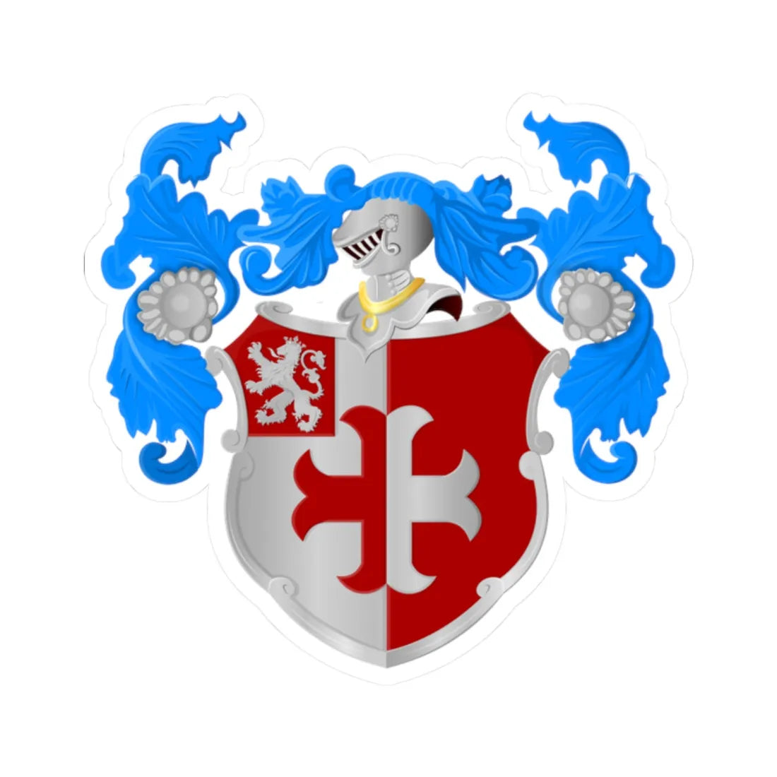 Bredevoort coat2 (Netherlands) (Coat of Arms) STICKER Vinyl Kiss-Cut Decal 2 Inch White - The Sticker Space