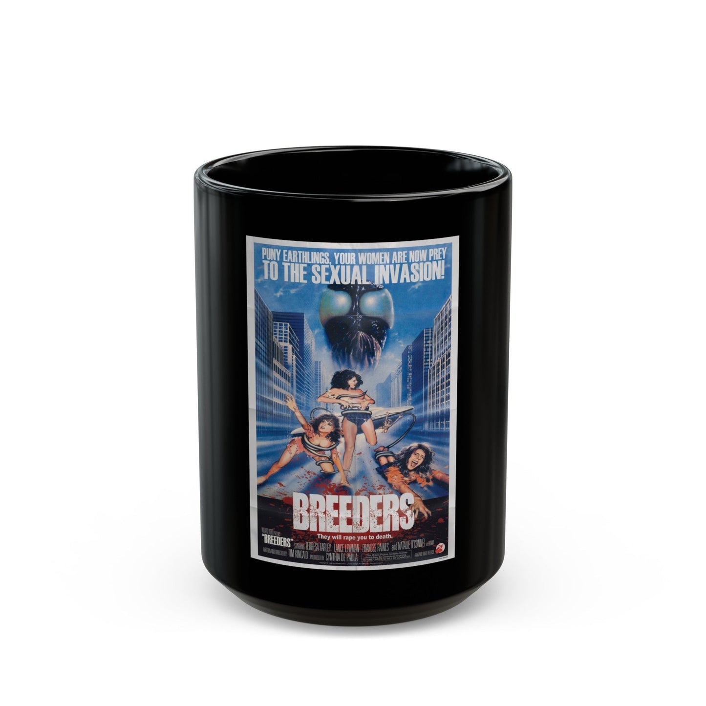 BREEDERS (RETRO) 1986 Movie Poster - Black Coffee Mug-15oz-The Sticker Space