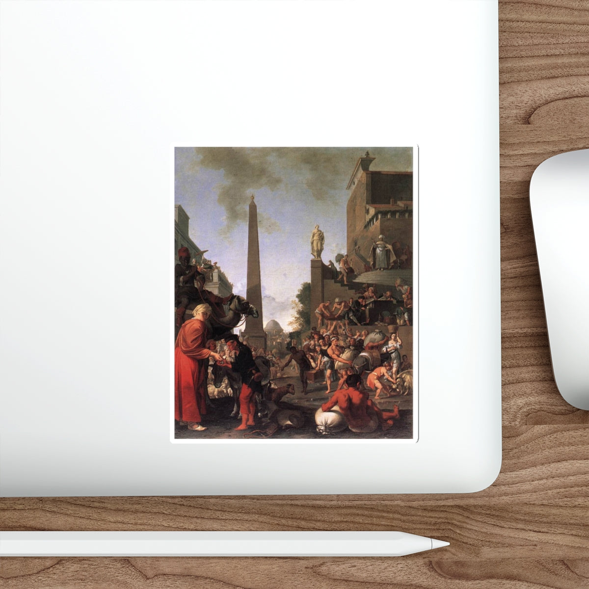 BREENBERGH, Bartholomeus - Joseph Selling Wheat to the People (Artwork) STICKER Vinyl Die-Cut Decal-The Sticker Space