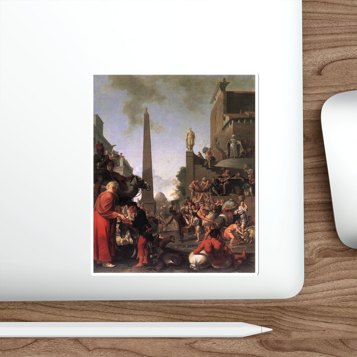 BREENBERGH, Bartholomeus - Joseph Selling Wheat to the People (Artwork) STICKER Vinyl Die-Cut Decal-The Sticker Space