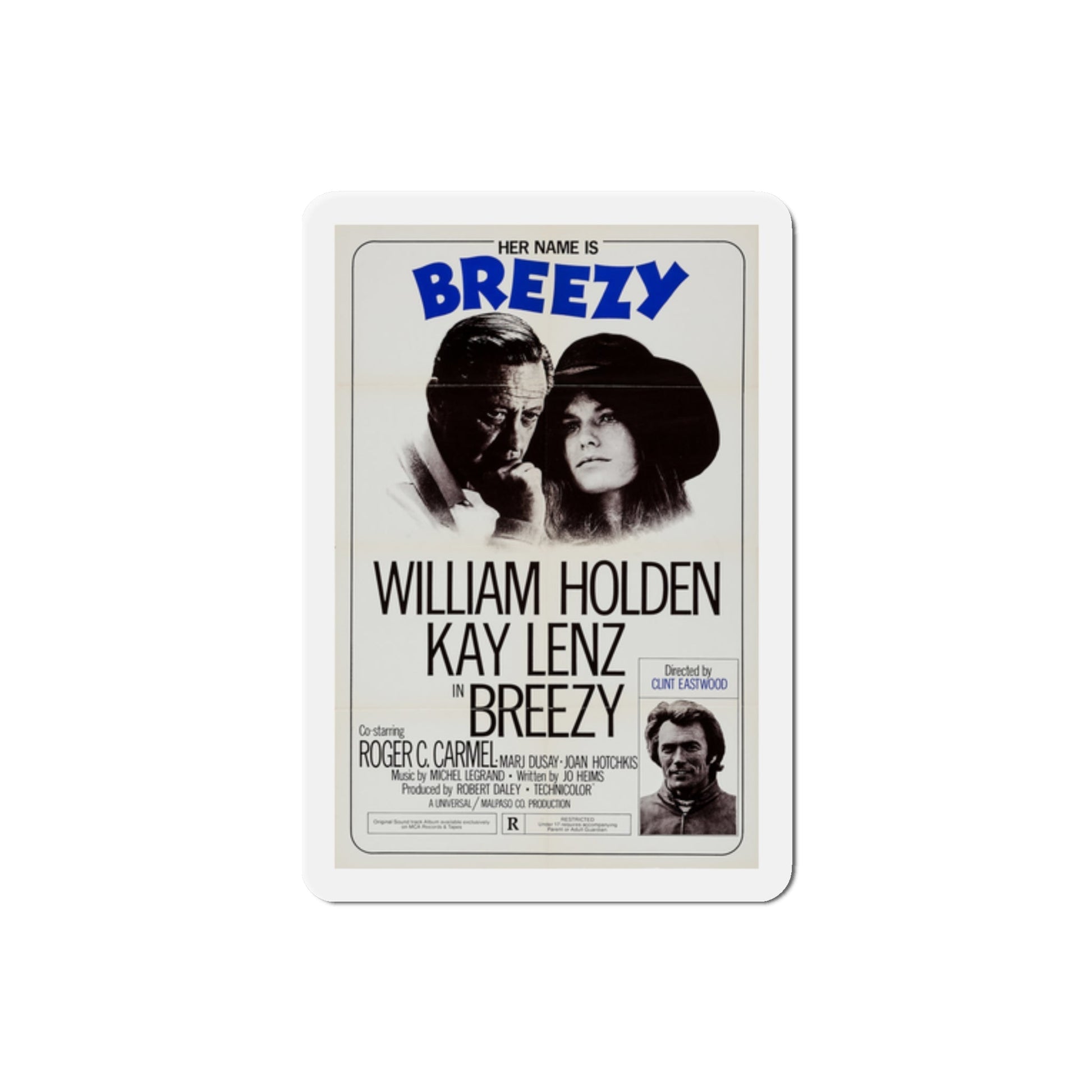 Breezy 1973 Movie Poster Die-Cut Magnet-2 Inch-The Sticker Space