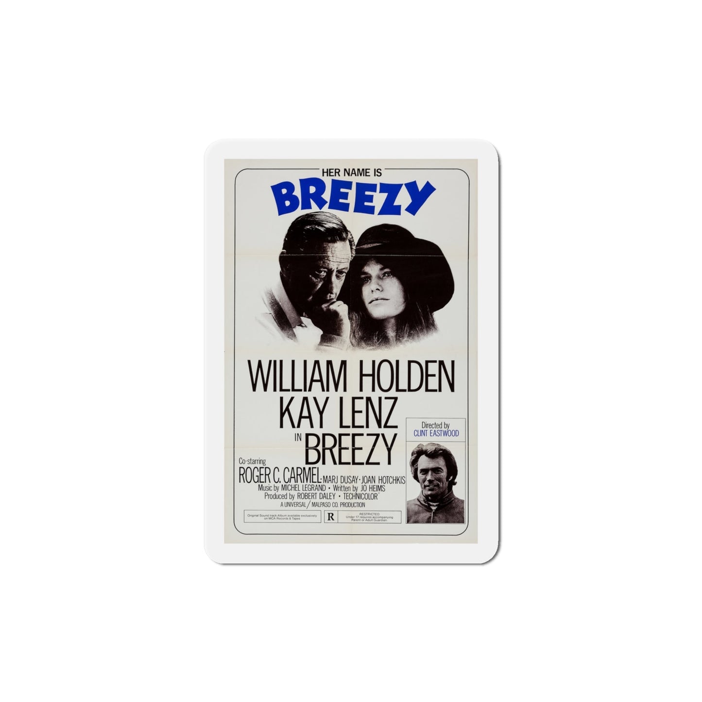 Breezy 1973 Movie Poster Die-Cut Magnet-4 Inch-The Sticker Space