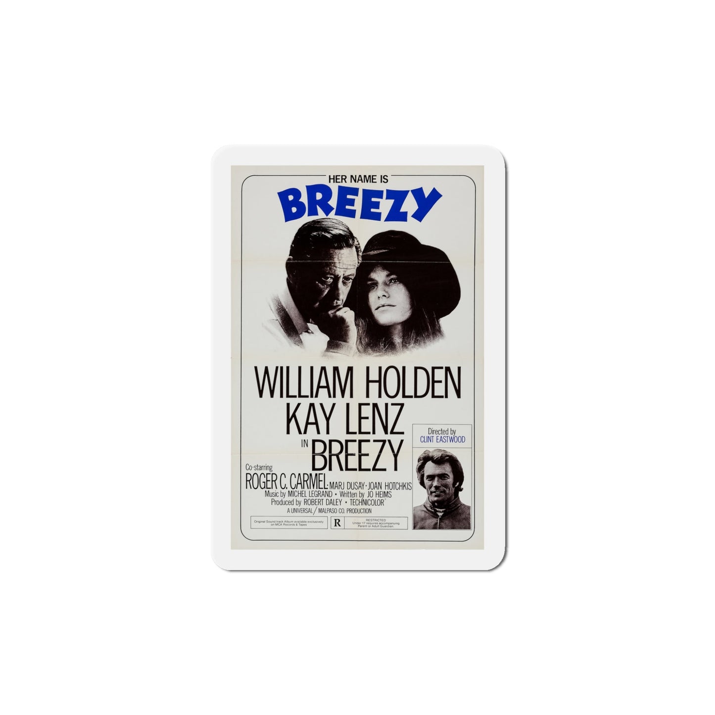 Breezy 1973 Movie Poster Die-Cut Magnet-5 Inch-The Sticker Space