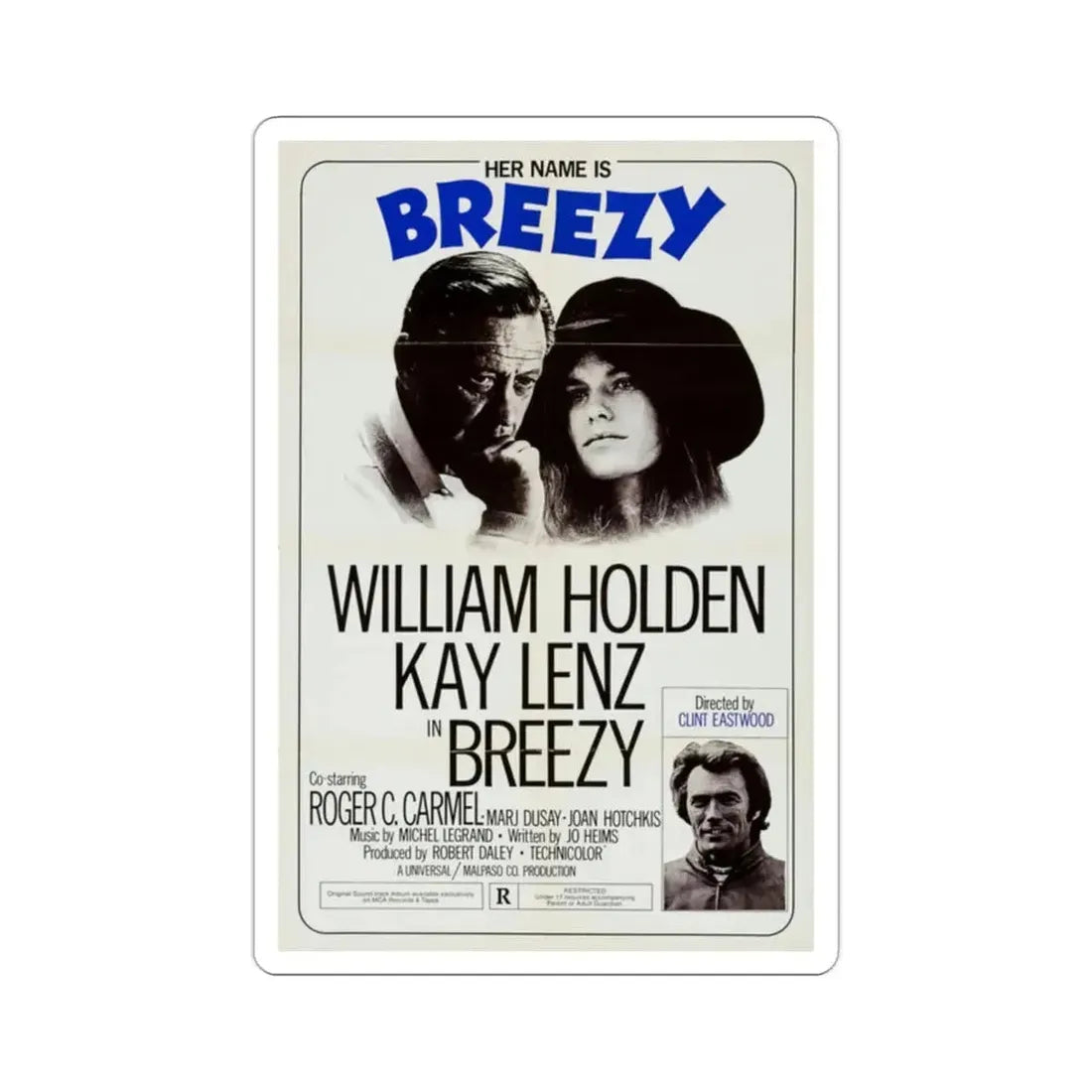 Breezy 1973 Movie Poster STICKER Vinyl Die-Cut Decal - The Sticker Space