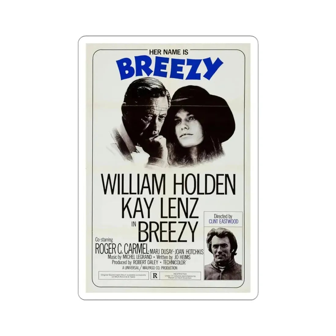 Breezy 1973 Movie Poster STICKER Vinyl Die-Cut Decal - The Sticker Space