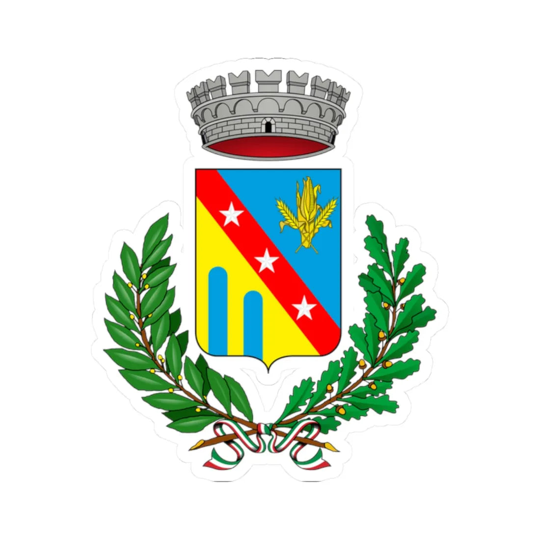 Brembate-Stemma (Italy) (Coat of Arms) STICKER Vinyl Kiss-Cut Decal 2 Inch White - The Sticker Space