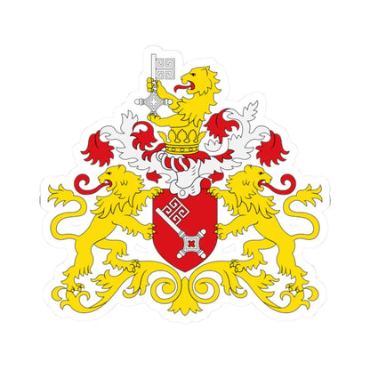 Bremen state flag coat of arms (Germany) (Coat of Arms) STICKER Vinyl Kiss-Cut Decal 2 Inch White - The Sticker Space