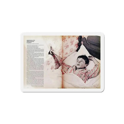 Brendan's Birthday Party, Woman's Day, March 1965 (Magazine Illustration) Refrigerator Magnet 5 Inch Die-Cut - The Sticker Space