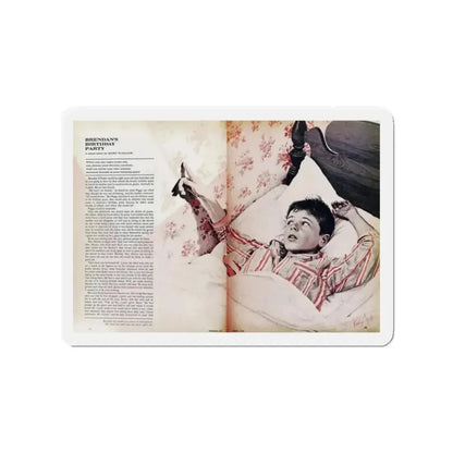 Brendan's Birthday Party, Woman's Day, March 1965 (Magazine Illustration) Refrigerator Magnet - The Sticker Space